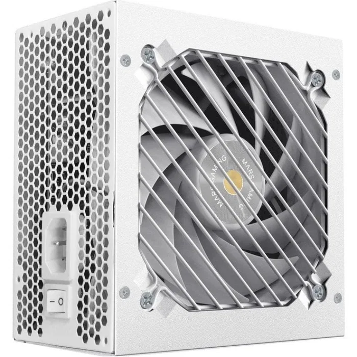 Mars Gaming MPB1000SIM Fuente de Alimentación 1000W 80 Plus Gold Modular Blanca ATX 3.1 PCIe 5.1 Con Ventilador Silencioso 140mm